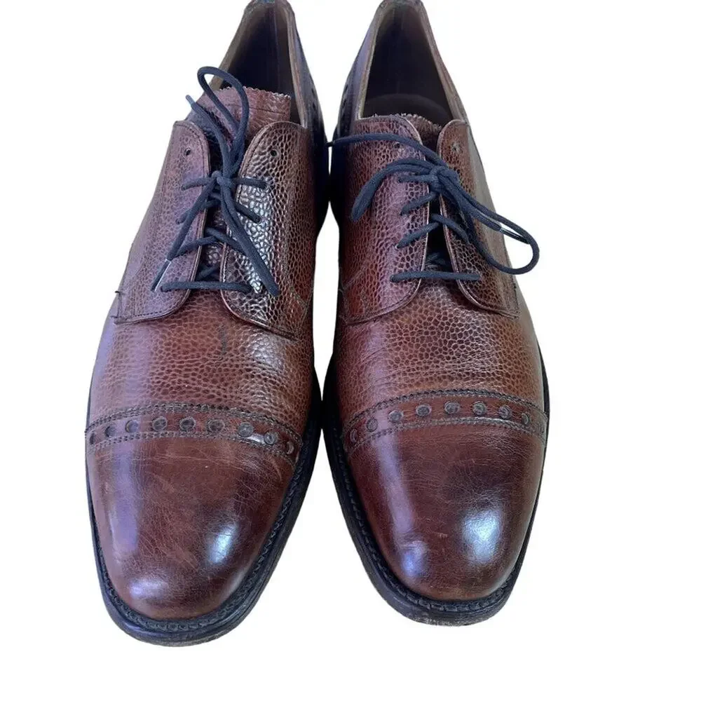 Florsheim Shoes Mens 10 Lace Up Oxfords Battalion Faconnable Leather England